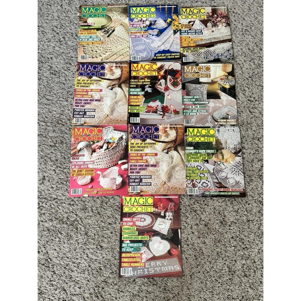 Magic‎ Crochet Magazines 1989 Complete Years Lot Of 10